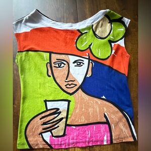 Castelbajac Art Print Top – Size IT 46 (Fits S)